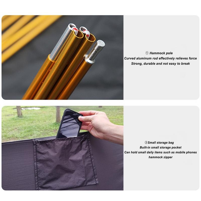 Double Outdoor Camping Hammock Tent Mosquito Net Hammock Waterproof Backpacking Hammock With Net For