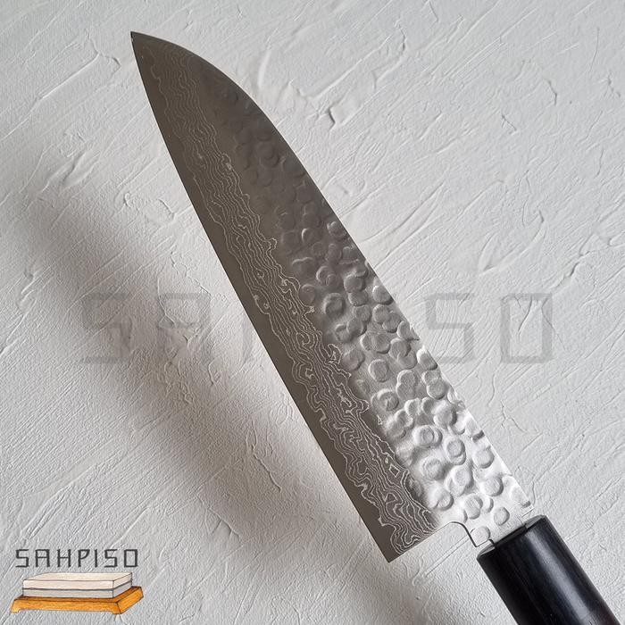 Tsunehisa Vg10 Stainless Steel Tsuime Damascus Santoku 185 Mm