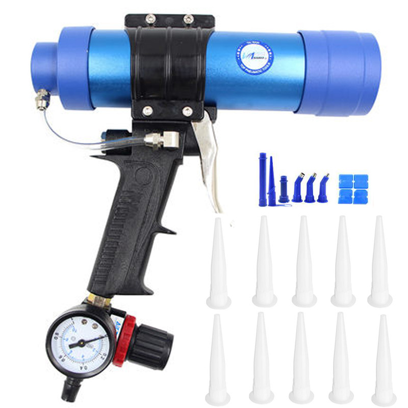 310ML Air Caulking Gun/ Pneumatic Cartridge Dispenser Silicon Sealant Applicator Glass Gluing Tool C