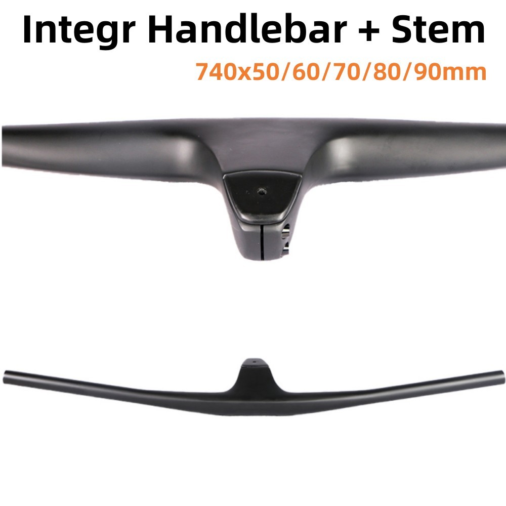 Integr Carbon Handlebar 740mm For Mountain Bike Handles Mtb Carbon Table Integrated Carbon Handlebar