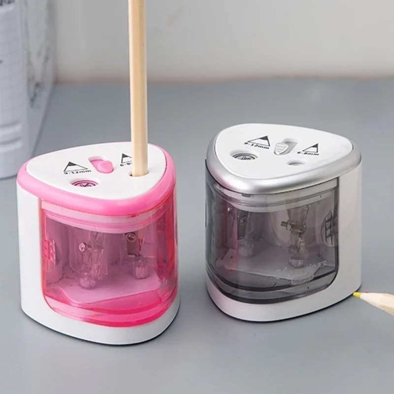 

Battery Operated Electric Pencil Sharpener W/2 Holes 6-8Mm And 9-12Mm Auto-Stop School Supplies