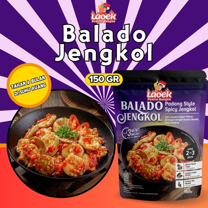 

BALADO JENGKOL Pedas MAKANAN LAUK SAJI 1 PACK Food Makanan Saji Food 150 Gram Daging Seafood Meat