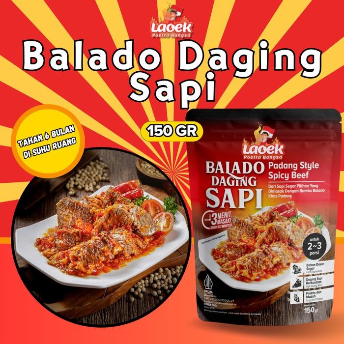 

BALADO DAGING SAPI MAKANAN Pedas LAUK SAJI 1 PACK Seafood Food Meat To eat Frozen Food