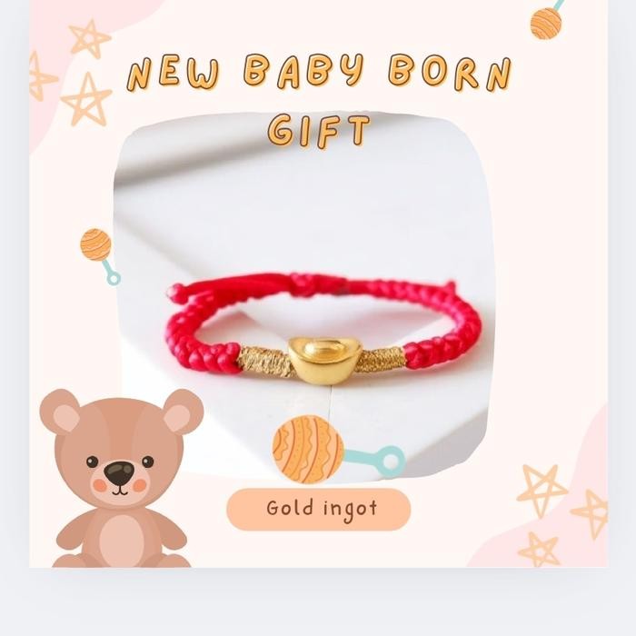 Gelang emas 24 k kado bayi