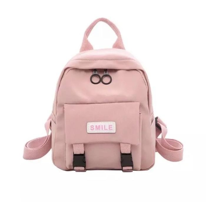 TAS AMELIA RANSEL PUNGGUNG WANITA SMILE MINI - Tas Sekolah Backpack Korea Fashion *