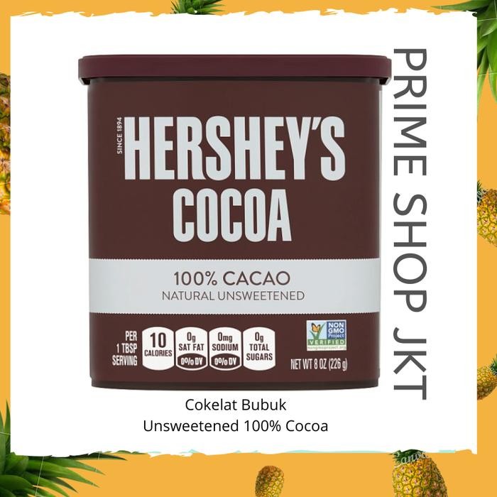 

HERSHEY'S COCOA POWDER NATURAL UNSWEETENED COKELAT BUBUK 226GR