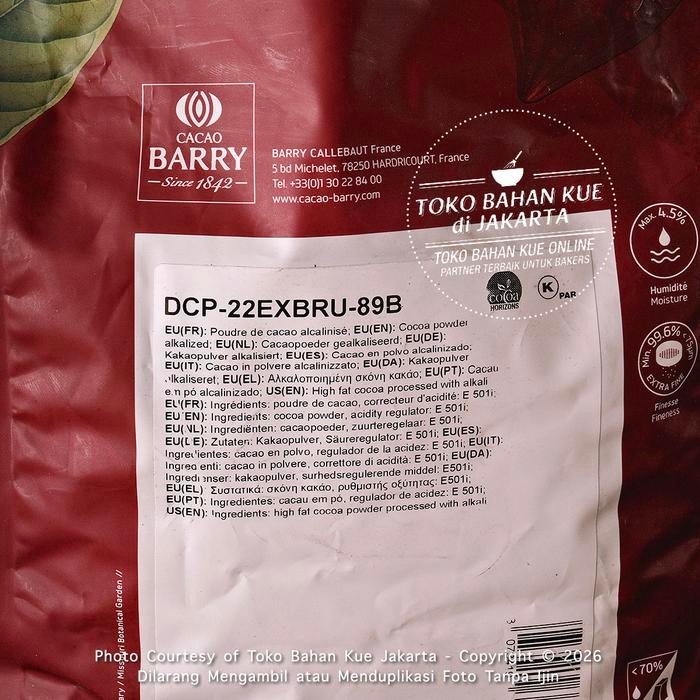 

CACAO BARRY EXTRA BRUTE COCOA POWDER 500GR COKELAT BUBUK COKLAT PURE