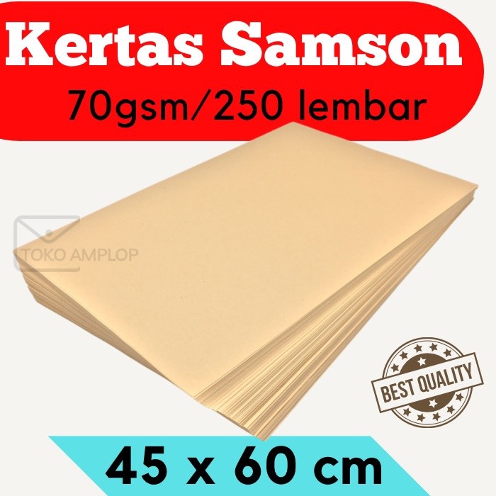 

Kertas Samson 60x45 / 45x60 KRAFT / SAMSON CRAFT / KERTAS BUNGKUS