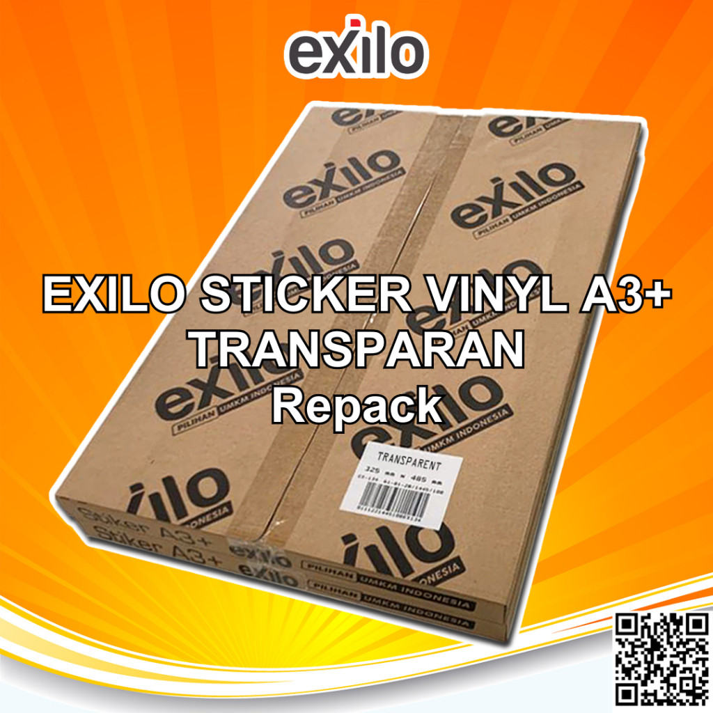 

Exilo Sticker Vinyl Print Laser Toner A3+ Gloss/e/Transparant Repack isi 25 Stiker Label Kan UMKM