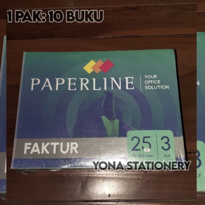 

Paper Buku Faktur 3 Ply/B3 1 Pak: 10 buku