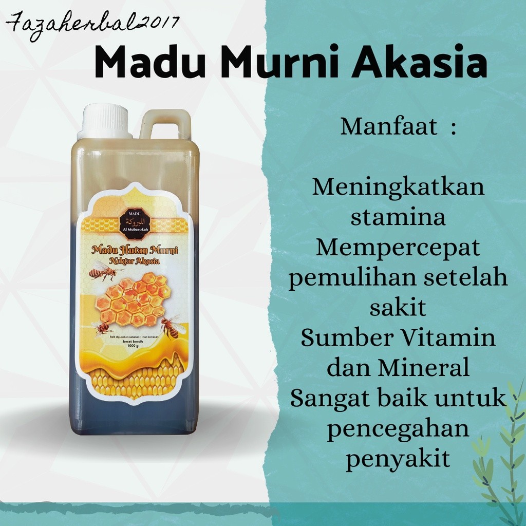 

AL MUBAROKAH - Madu Hutan Murni Nektar Akasia Al Mubarokah Kemasan 1kg