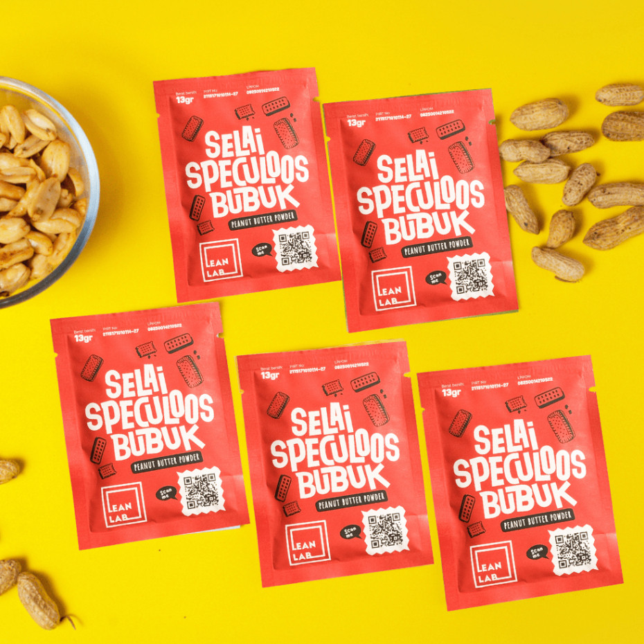 

Lean Lab 2GO Selai Speculoos (13gr x5) Peanut Butter Powder / Selai Biscoff Rendah Kal