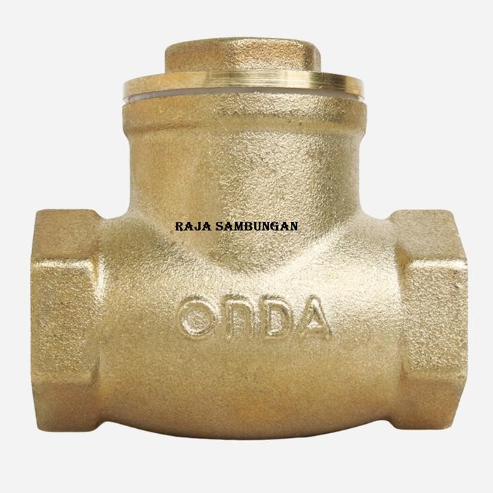Check Valve Kuningan 1 inch ONDA Klep Tabok Katup Satu Arah Pembuka Jalur Air Pipa Kode 391