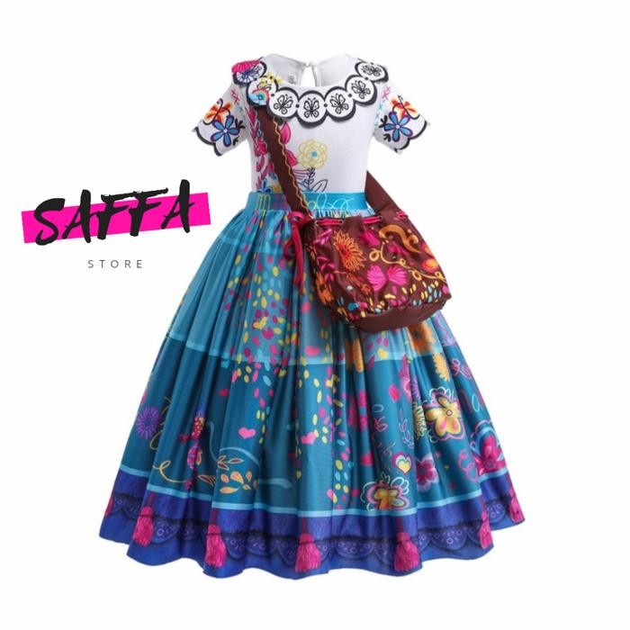 KIDS ENCANTO MIRABEL DRESS DISNEY IMPORT UMUR 4-10 TAHUN