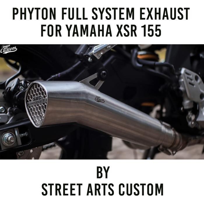 BARU.. KNALPOT / EXHAUST PHYTON FULL SYSTEM YAMAHA XSR 155 PLUG N PLAY