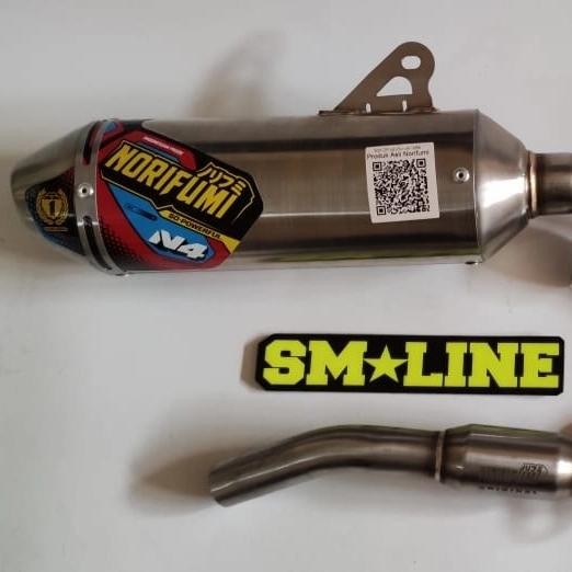 ORIGINAL..!! KNALPOT NORIFUMI N4 CRF 150 L STAINLESS ORI