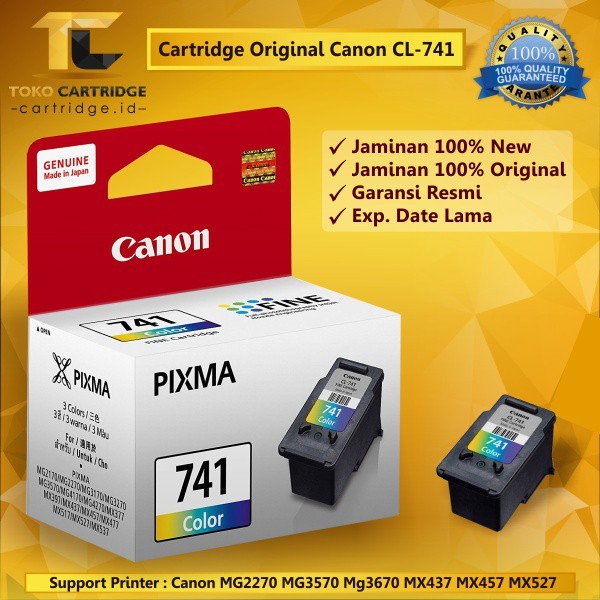 CARTRIDGE CANON CL741 CL 741 CL-741 COLOUR ORIGINAL MX397 MX437 MX377