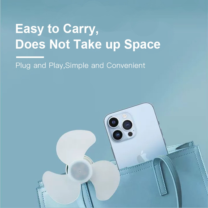 Orashare UF01 Small USB Fan Ultra-quiet Strong Wind Portable Desk Fan For Sockets/Powerbank