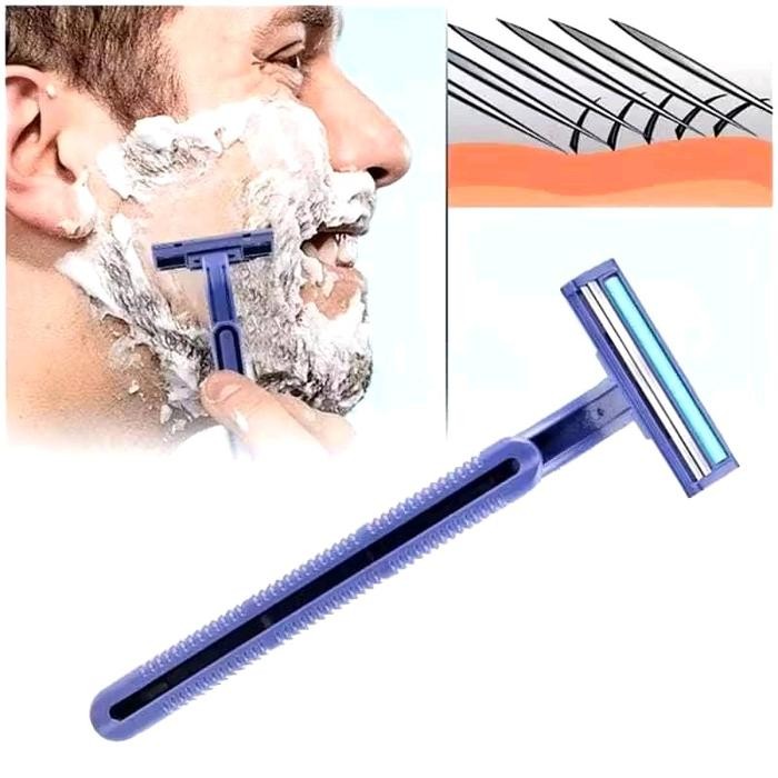 BELILAH SILET CUKUR/ALAT CUKUR KUMIS DAN JENGGOT 2 MATA PISAU (TANPA REFIL) / KEMASAN / PER 10 PCS