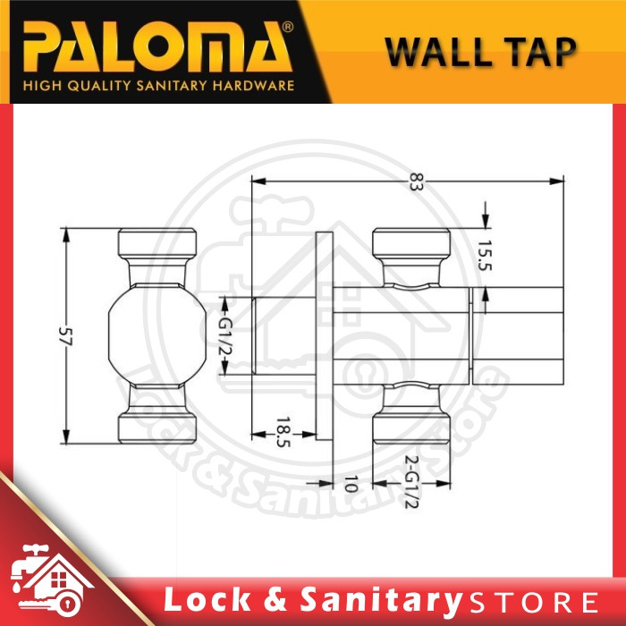 Bombardilomedis Stop Kran Paloma Fcp 2192 Stop Kran Toilet Wc Stop Kran Jet Shower