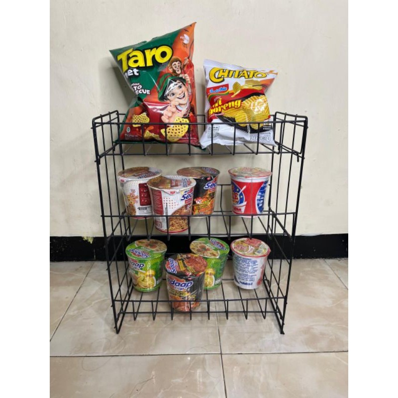 Bombardilomedis Rpk 03 Rata Hitam/Rak Piring Minimalis/Rak Dapur