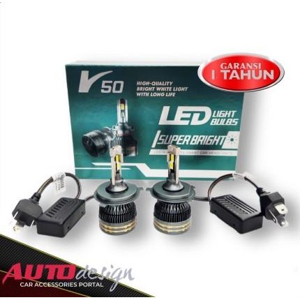 V50 Lampu Led Headlamp Dan Foglamp Mobil 110 Watt H4 H1 H3 H7 H8 H11 H16 Hb3 9005 Hb4 9006 Hir2 9012