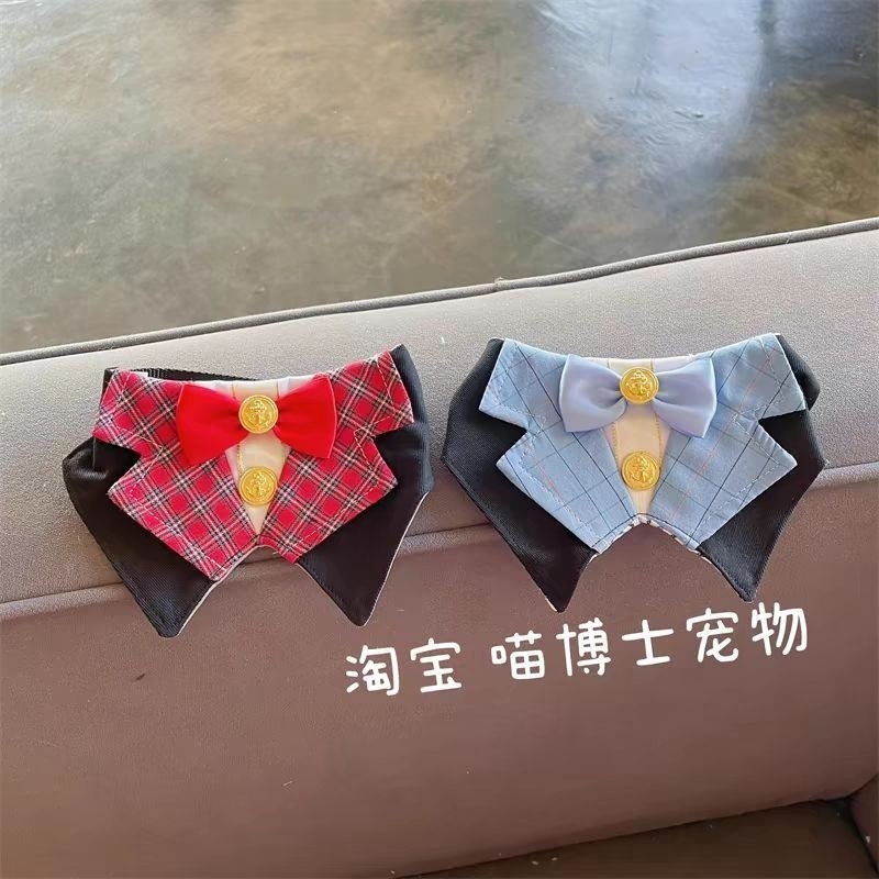 Littlepawty - Tuxedo Scarf Baju Anjing Kucing Collar Tuxedo Dog Cat Kerah Dasi Kupu-kupu