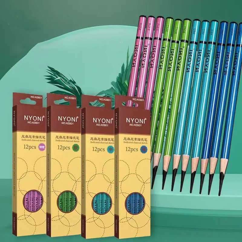 

Professional Sketch Pencil Set Charcoal Graphite Soft Medium Hard Pencils For Artists School Office