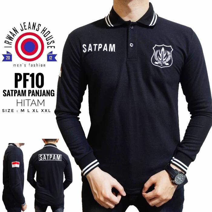 Ikonik- Kaos Security Lengan Panjang , Baju Security / Satpam , Kaos Polo Pria