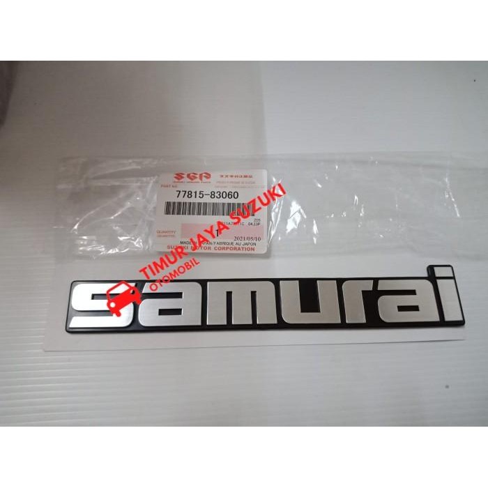Emblem Samurai Sparepart Suzuki - Asli