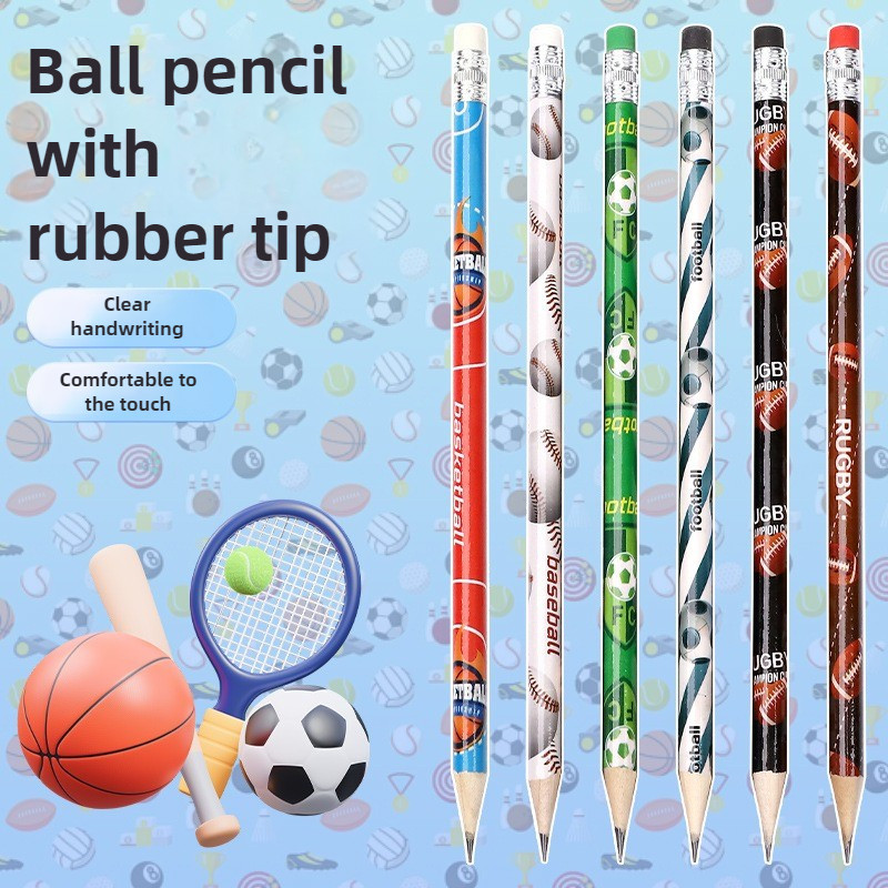 

Hb Pencil Baseball Basketball Rugby Football Sports Theme Pencil Creative Children'S Student