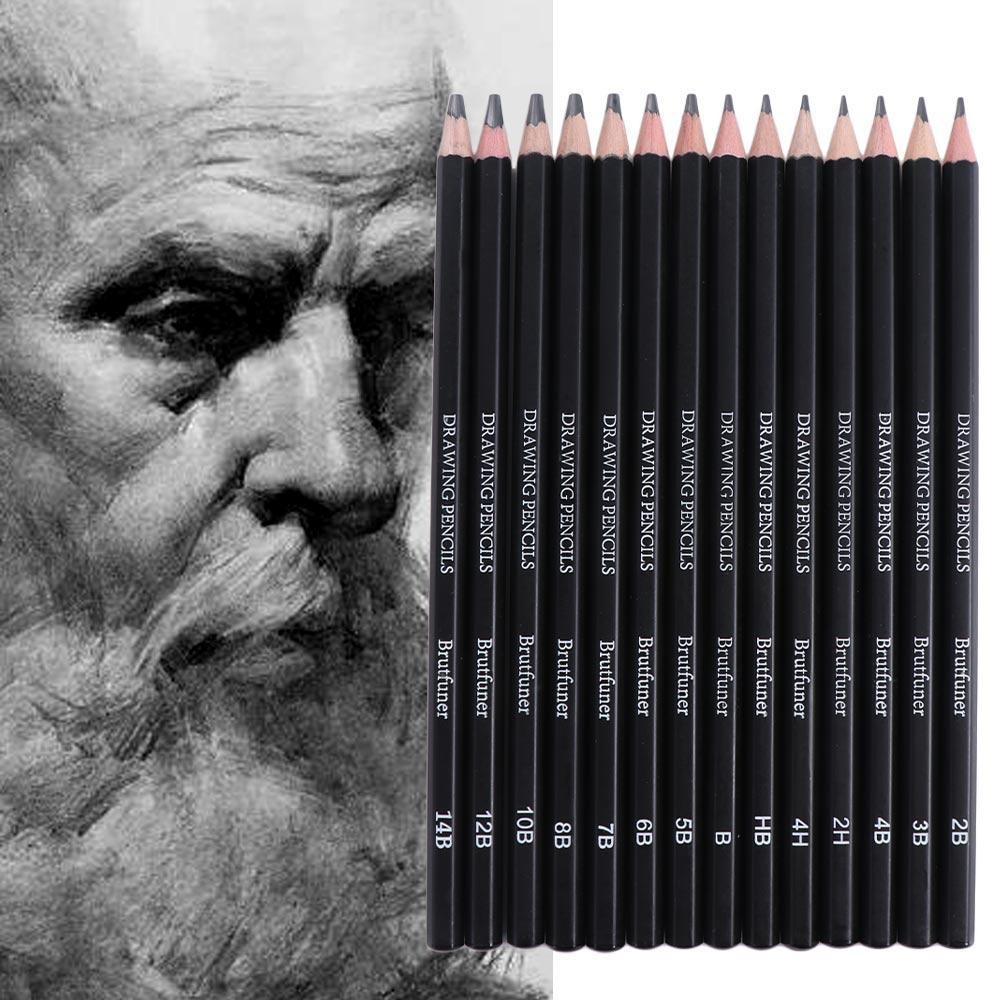 

Smooth Writing Sketch Pencil Set 4B 5B 6B 7B 8B Hb 2H 4H B 2B 3B Graphite Pencil Details Highlight