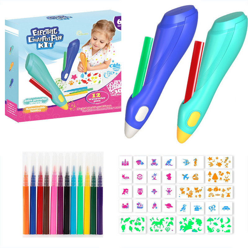 

Electric Airbrush Marker Handheld Washable Usb Charge Portable Air Spary Marker For Kids Diy