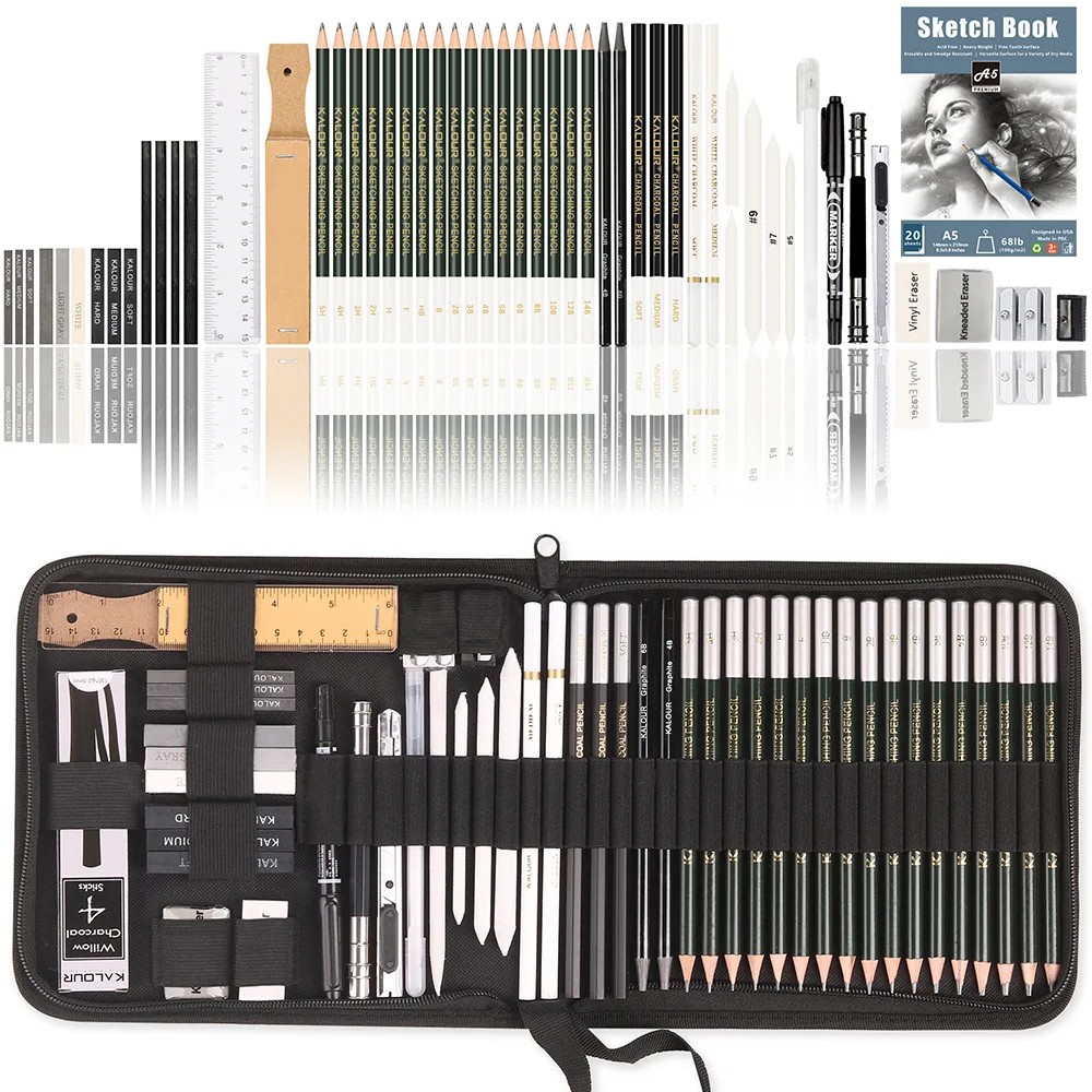 

35/54Pcs Hot Sale Of Drawing Sketching Pencil Art Painting Set Tools For Professionals Or Beginners
