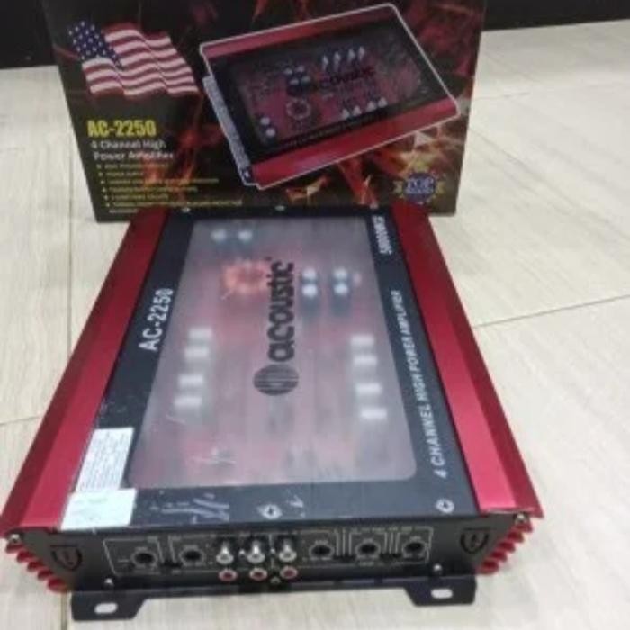 Power Amplifier Mobil 4 Channel Acoustic Ac-2250 Mosfet Asli 50.000 W - Asli