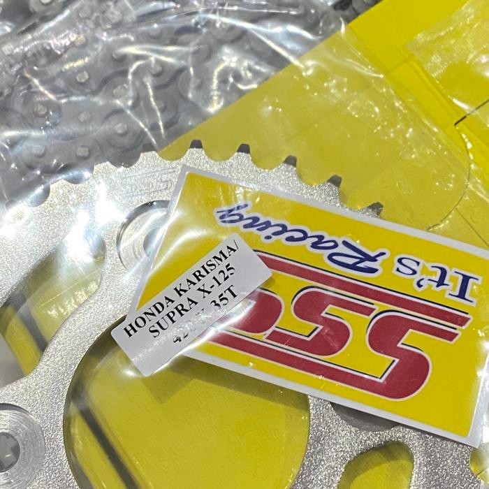 Gear Set Supra X 125 / Kharisma Original Sss Chain Kit - Asli