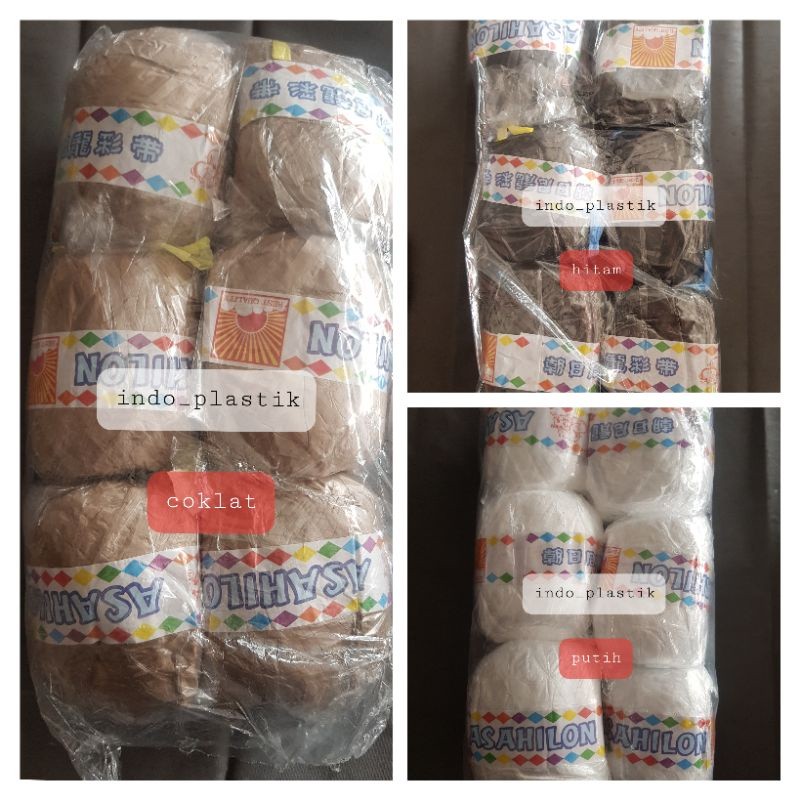 Terapitrendy Tali Rafia Halus / Asahilon Warna Warni / Tali Rafia Rajut / Tali Rafia Lembut