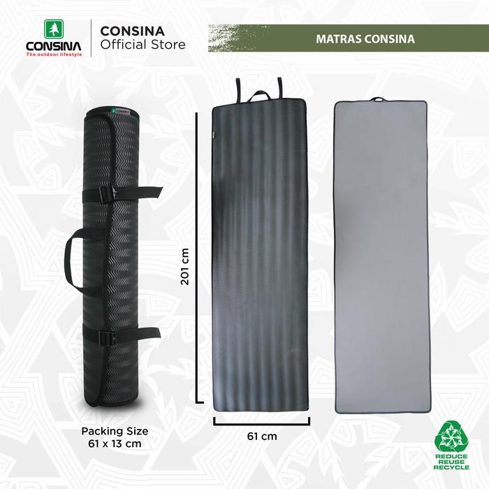 Consina Matras Gulung Karet Alas Tidur Outdoor Camping Gunung Hiking Pramuka