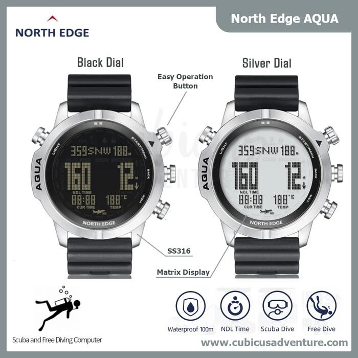 Dive Computer North Edge Aqua - Scuba Diving Freediving Nitrox Ndl