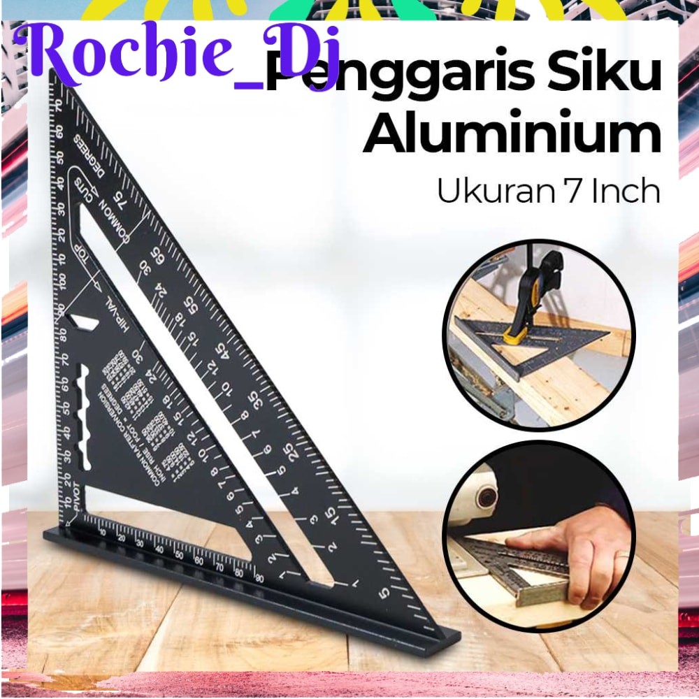 

PENGGARIS SIKU MISTAR TRIANGLE RULER BAHAN ALUMINIUM 7 INCH - A10D01