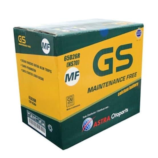 aki/accu mobil ns70(65ah) GS ASTRA MF