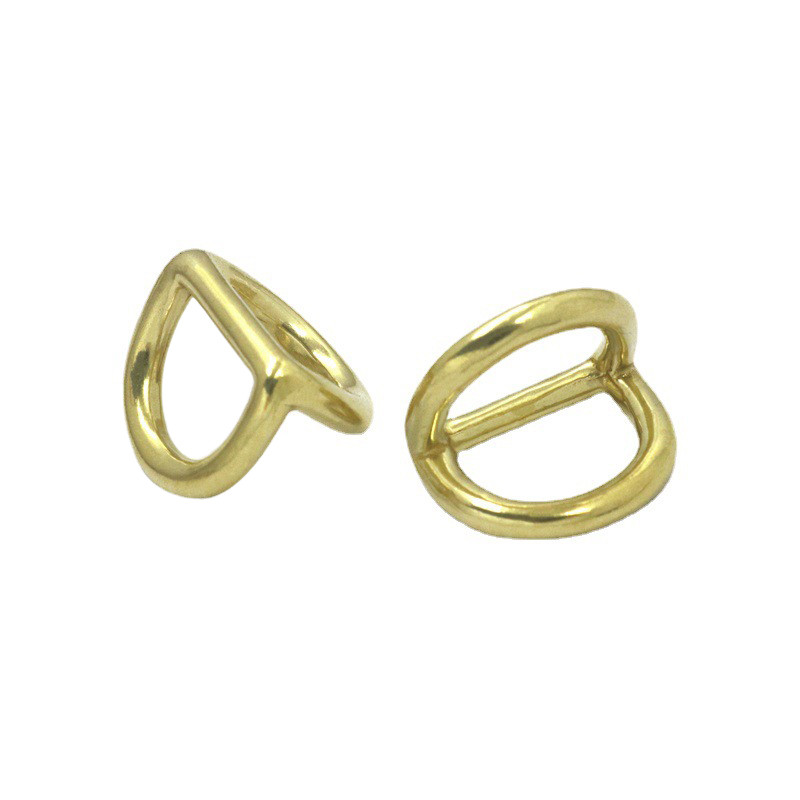 

1X Brass Double D Ring Side Clip Clasp 17Mm Bag Buckle Chain Connector Webbing Hanger Hook Diy