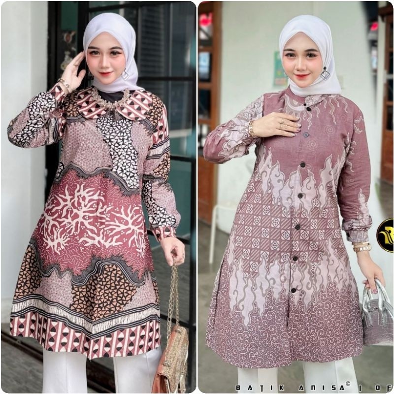 PROMO / Batik Coupel Wanita Batik Kerja Tunik Tunik Batik Wanita Premium Atasan Tunik Batik Busui