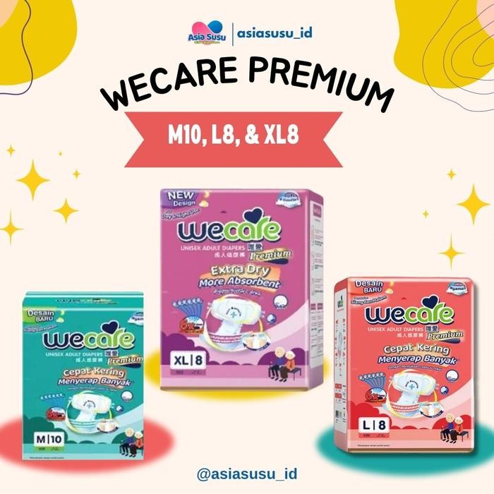 Terbaru Wecare Adult Diapers Premium M10 L8 Xl8 Best Seller