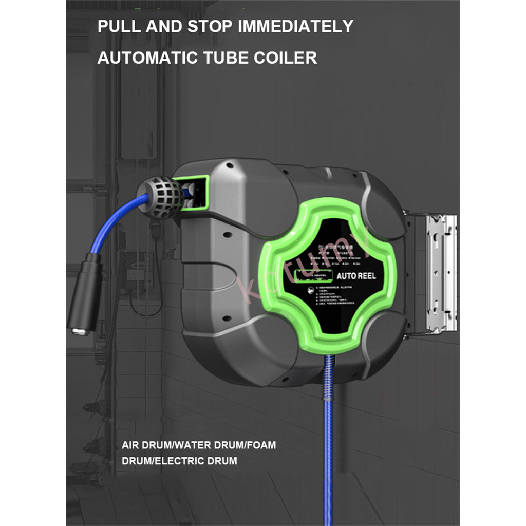 10/15/20/25M Automatic Retractable Hose Reel Dedicated Car Repair Air Duct Retractor Pneumatic Pipe 
