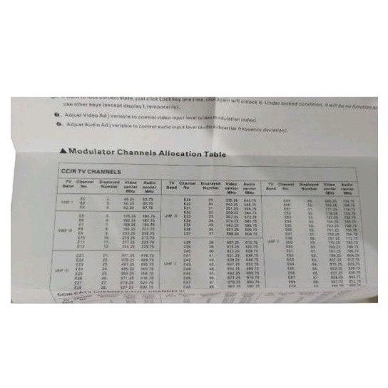 MODULATOR AV04 VHF UHF