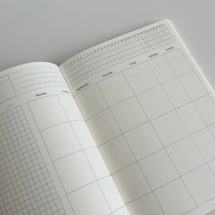 

AqibSaza Undated One Year Planner TYPE A & B (Notebook/Annual Planner/Soft