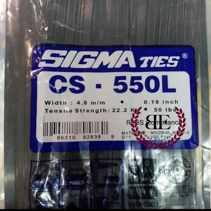 

Kabel Ties / Kabel Tis / Cable Ties CS-550L Hitam SIGMA / CS550L