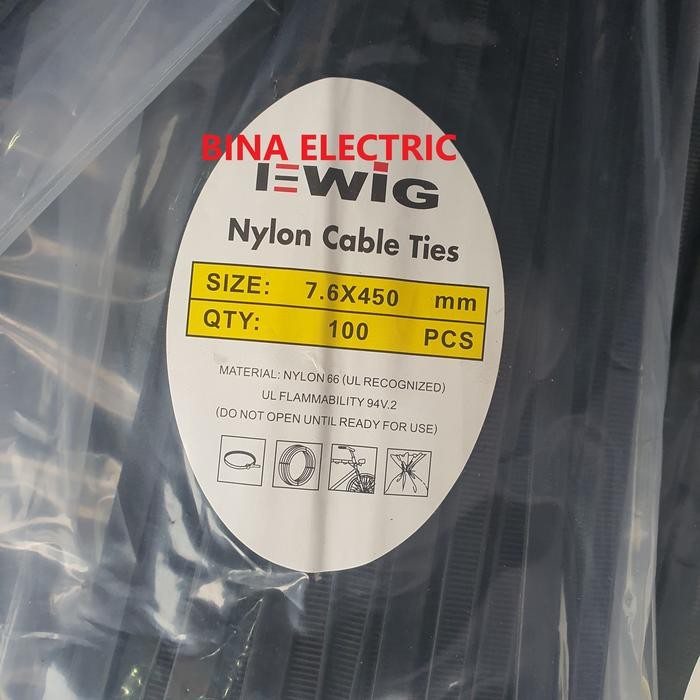 

TERLARIS! Kabel Ties Ewig 7,6 x 450 mm 7.6 x 450 mm 45 Cm