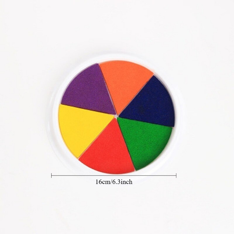 

6-Color Ink Pad Sealed Diy Finger Drawing Toy Children'S Palm Ink Pad Colorful Ink Pad Hand Drawn